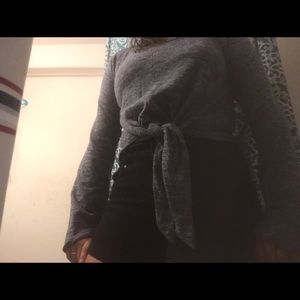 Tie in the front shirt